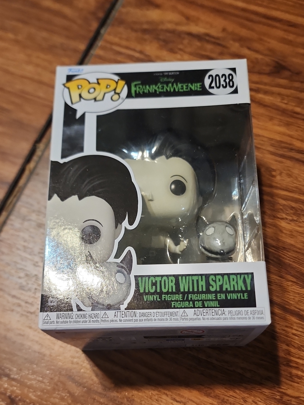 Funko Victor with Sparky Pop! Figure - Black, White, Green